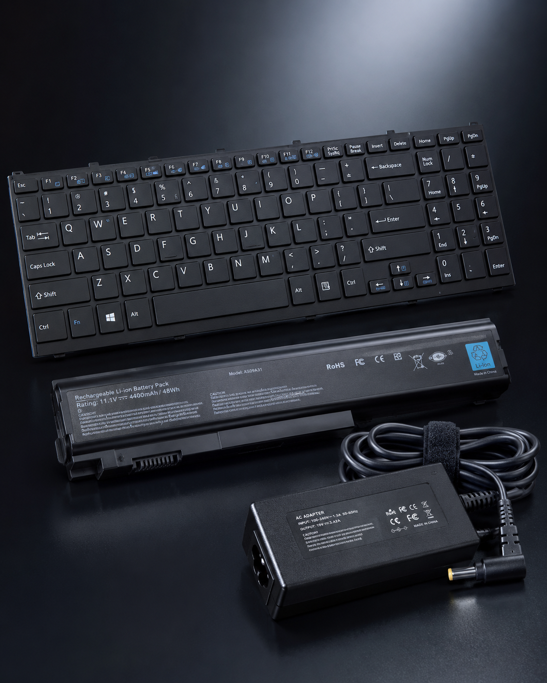 Teclado bateria fonte notebook